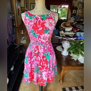 Lilly Pulitzer A Thing Called Love Aleesa Dress Women's Multicolor Floral.